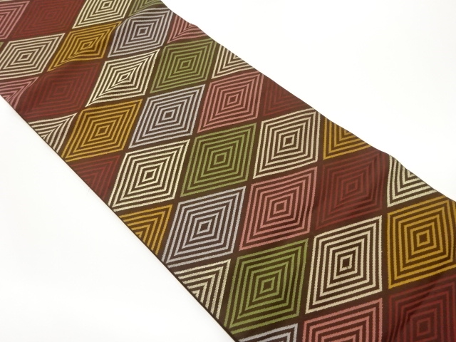 JAPANESE HIRAKI NAGOYA OBI / WOVEN RHOMBUS
